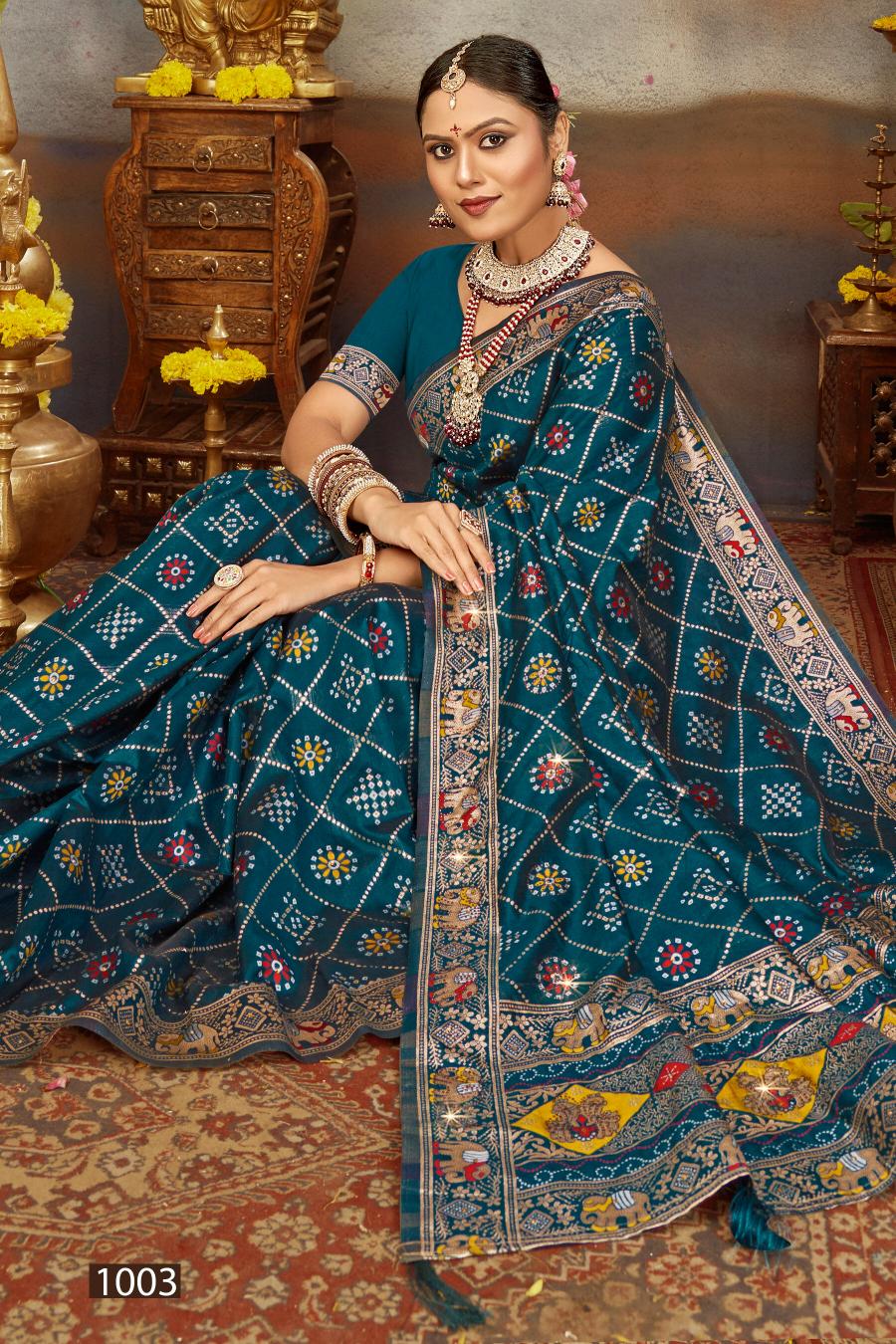 Saroj Prarambh silk swaroski vol.2 Soft silk saree in surat with price wholesale