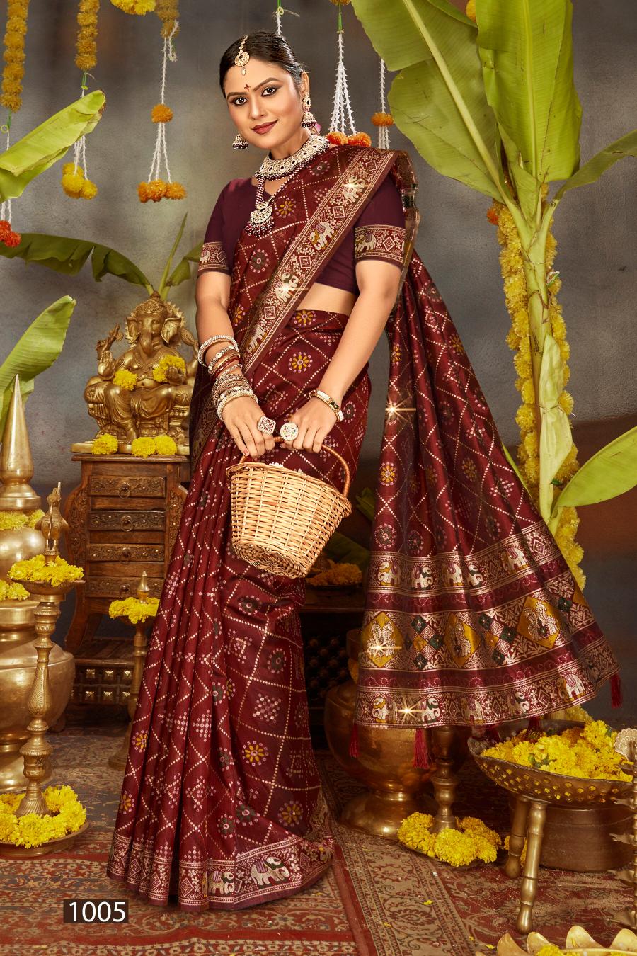 Saroj Prarambh silk swaroski vol.2 Soft silk saree in surat with price wholesale