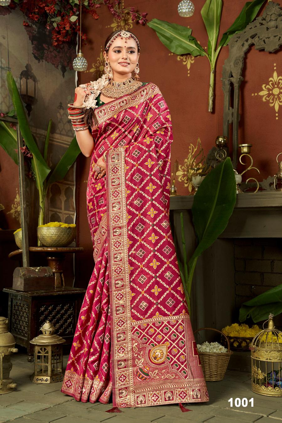 Saroj Prarambh silk swaroski vol.4 Soft silk saree in surat with price wholesale