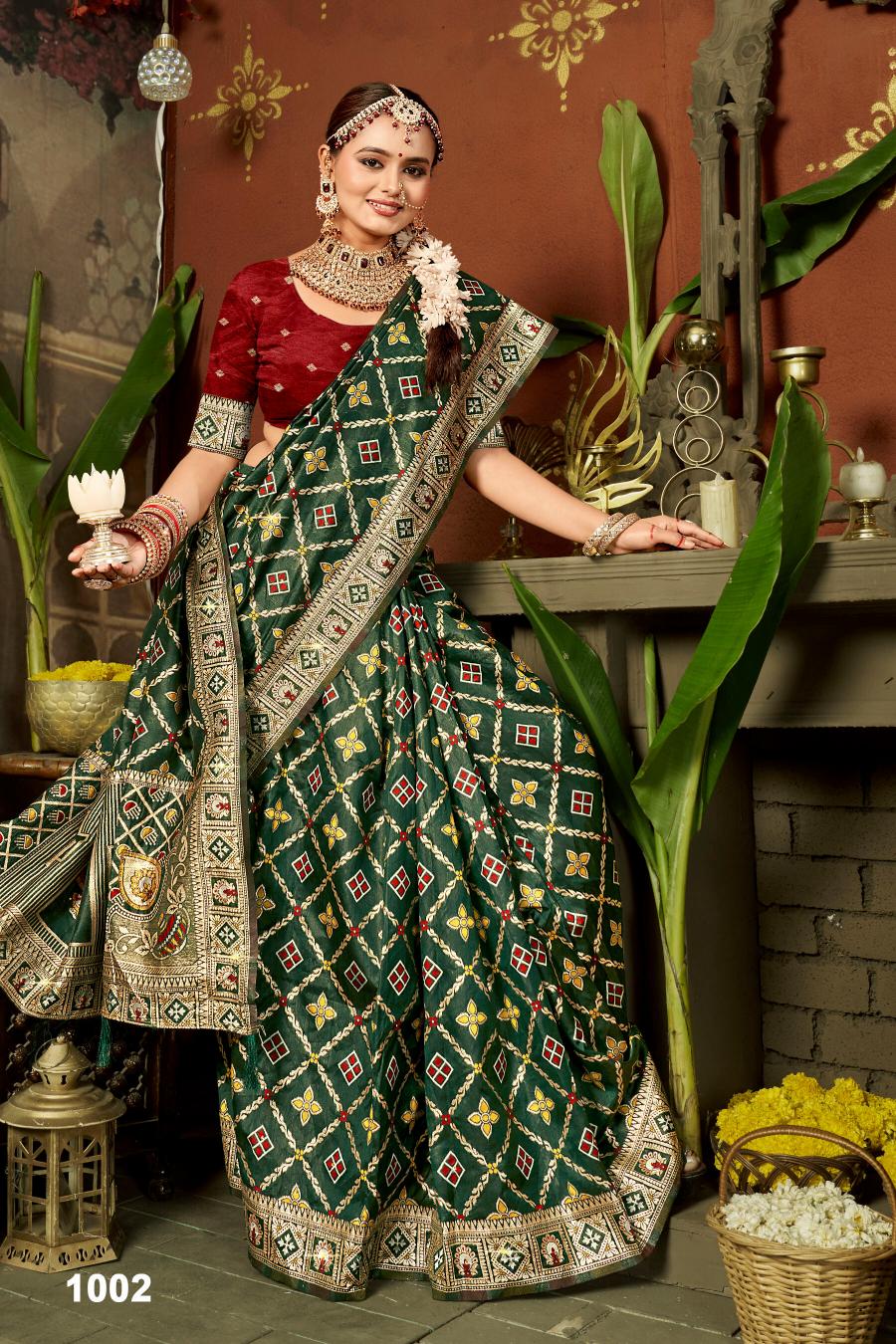 Saroj Prarambh silk swaroski vol.4 Soft silk saree in surat with price wholesale