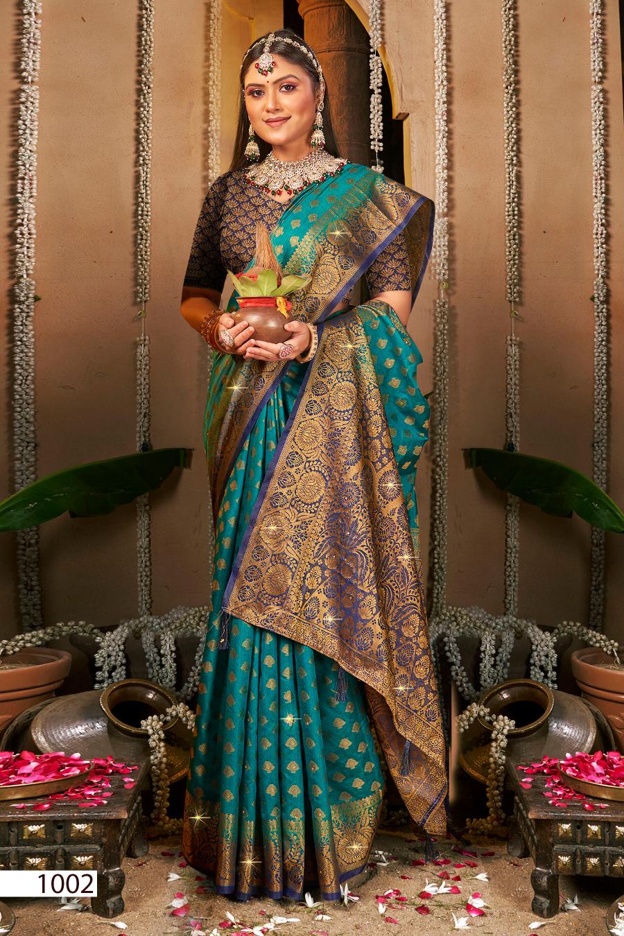 Saroj Vrindavan dola sarovski vol.1 Soft dola silk saree in surat with price wholesale
