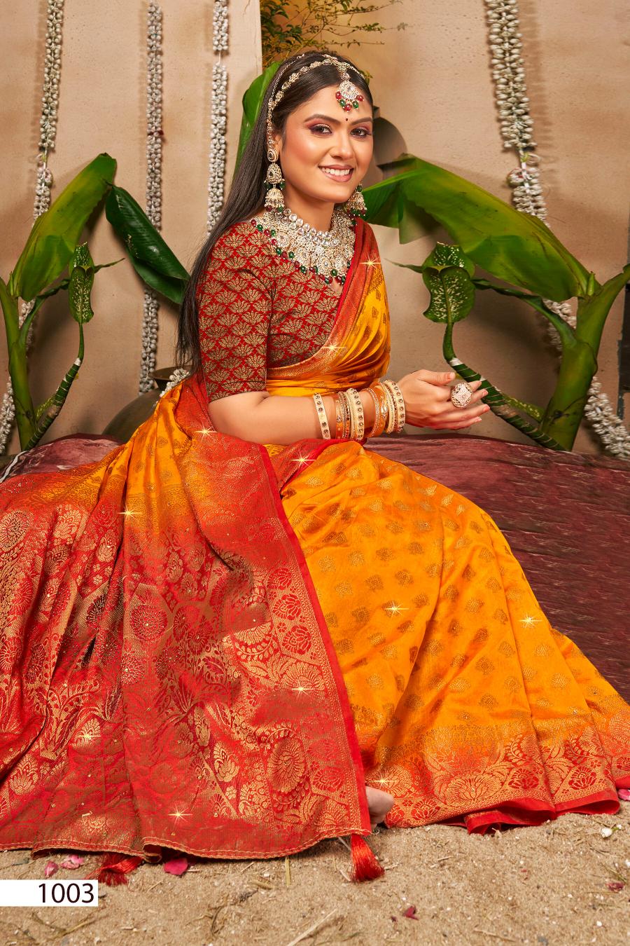 Saroj Vrindavan dola sarovski vol.1 Soft dola silk saree in surat with price wholesale