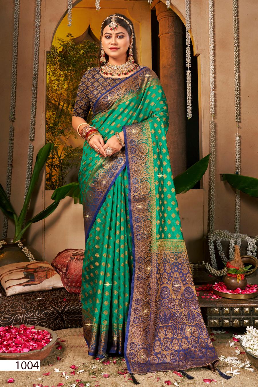 Saroj Vrindavan dola sarovski vol.1 Soft dola silk saree in surat with price wholesale