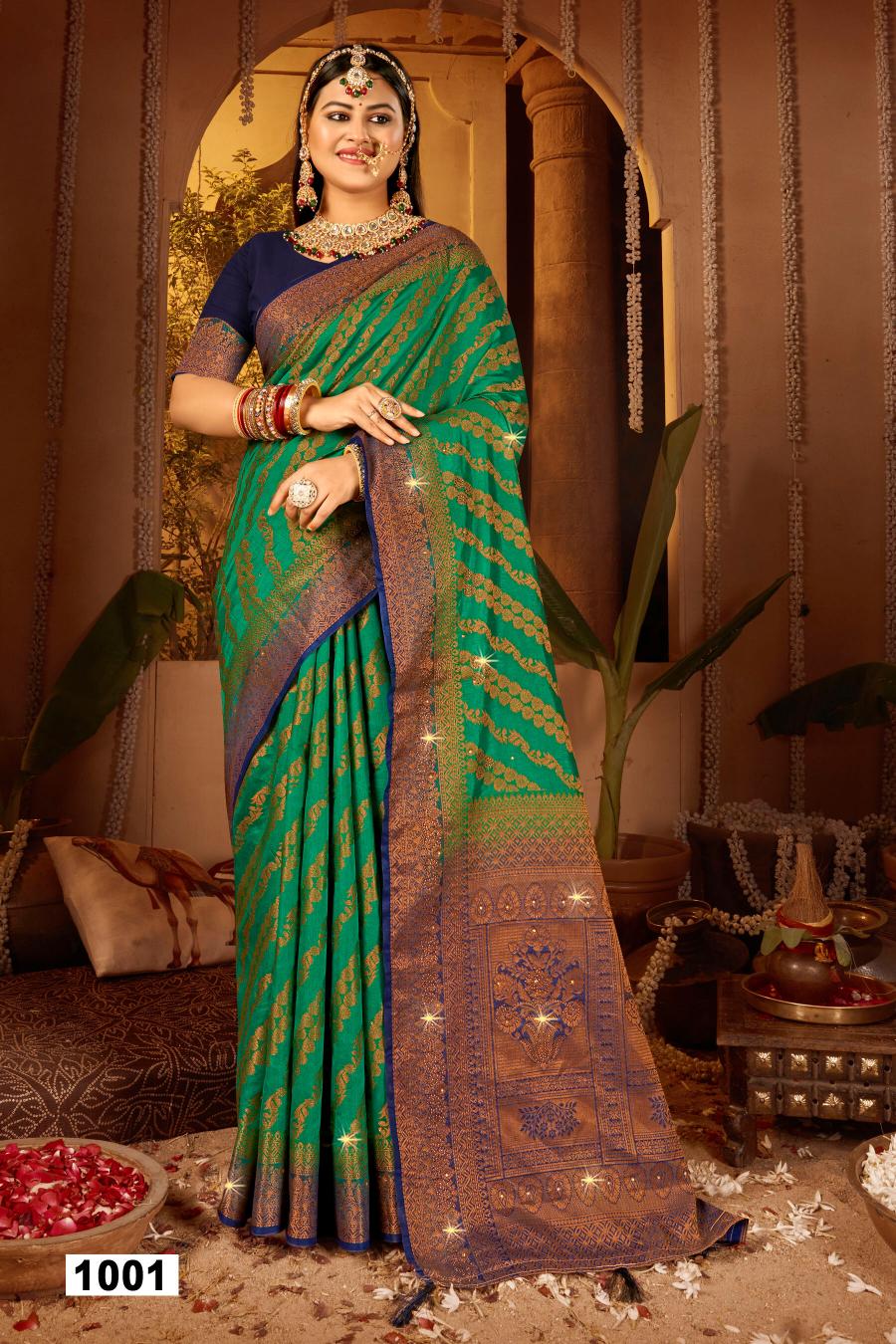 Saroj Vrindavan dola sarovski vol.3 Soft dola silk saree in surat with price wholesale