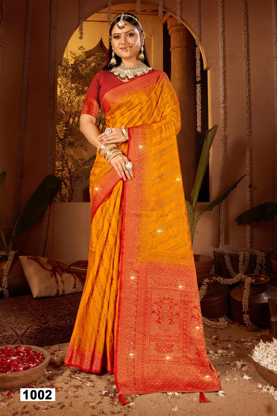 Saroj Vrindavan dola sarovski vol.3 Soft dola silk saree in surat with price wholesale