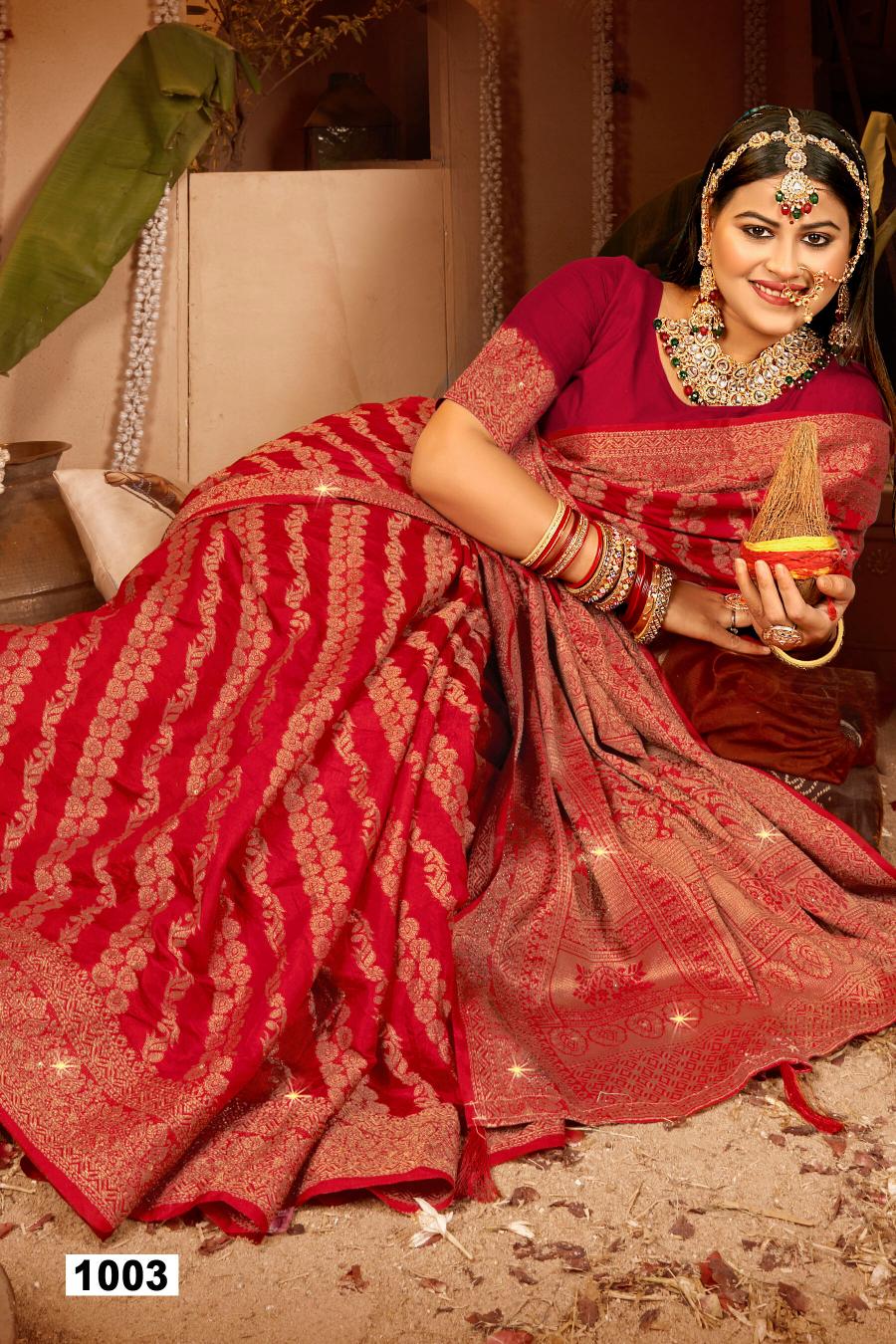 Saroj Vrindavan dola sarovski vol.3 Soft dola silk saree in surat with price wholesale