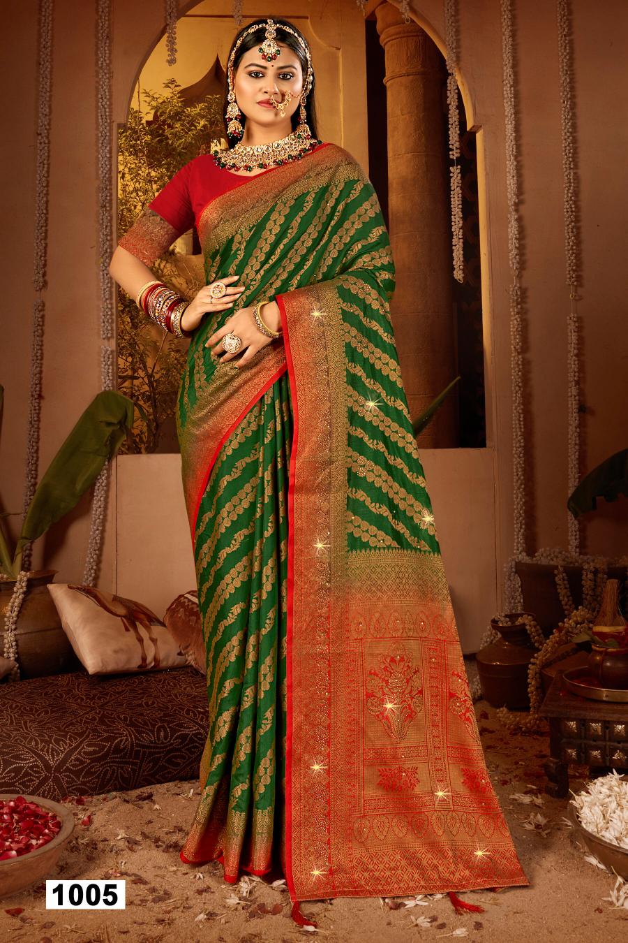 Saroj Vrindavan dola sarovski vol.3 Soft dola silk saree in surat with price wholesale