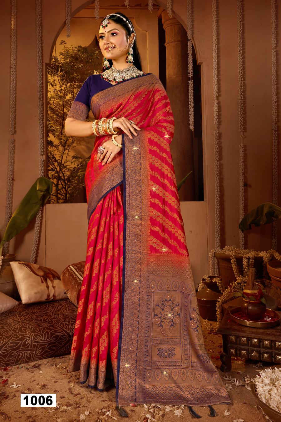 Saroj Vrindavan dola sarovski vol.3 Soft dola silk saree in surat with price wholesale