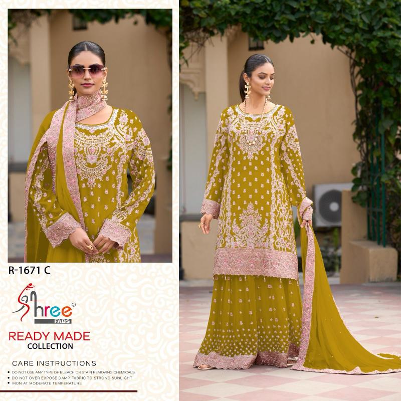 Shree Fabs 1671 catalog white punjabi suit pakistani