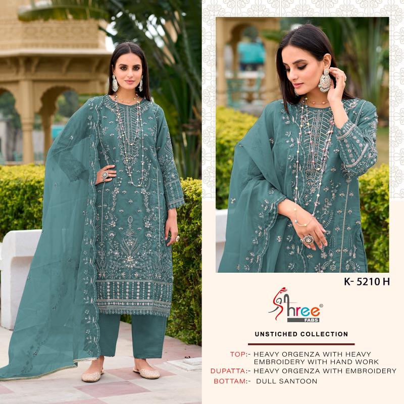 Shree Fabs K 5210 catalog Organza pakistani trouser suits online uk