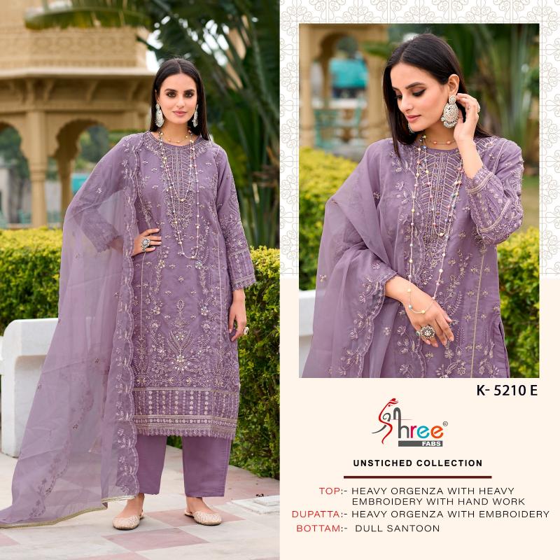 Shree Fabs K 5210 catalog Organza pakistani trouser suits online uk