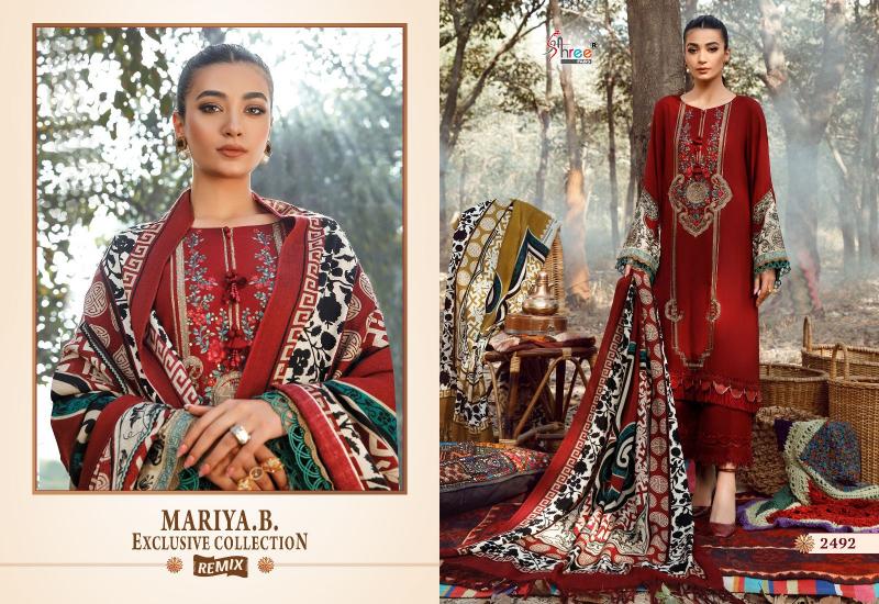 Shree Fabs Maria B Exclusive Collection Remix catalog designer pakistani suit piece