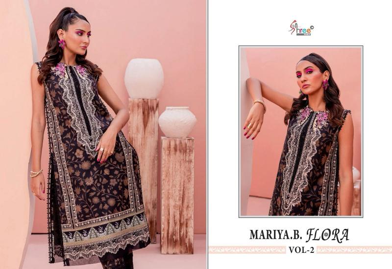 Shree Fabs Maria B Flora Vol 2 Catalog Chiffon Dupatta delhi wholesale seller pakistani suits