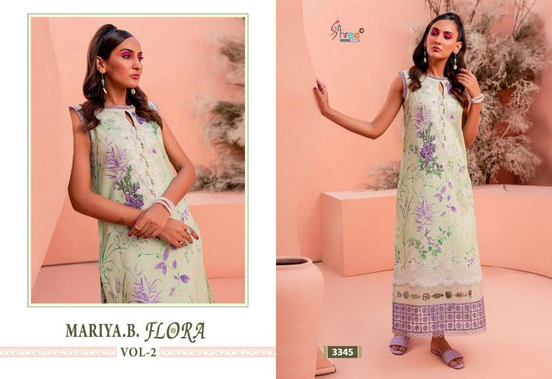 Shree Fabs Maria B Flora Vol 2 Catalog Cotton Dupatta dealers pakistani suits mumbai 