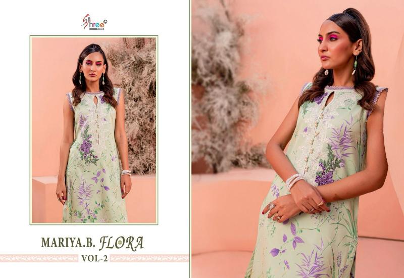 Shree Fabs Maria B Flora Vol 2 Catalog Cotton Dupatta dealers pakistani suits mumbai 