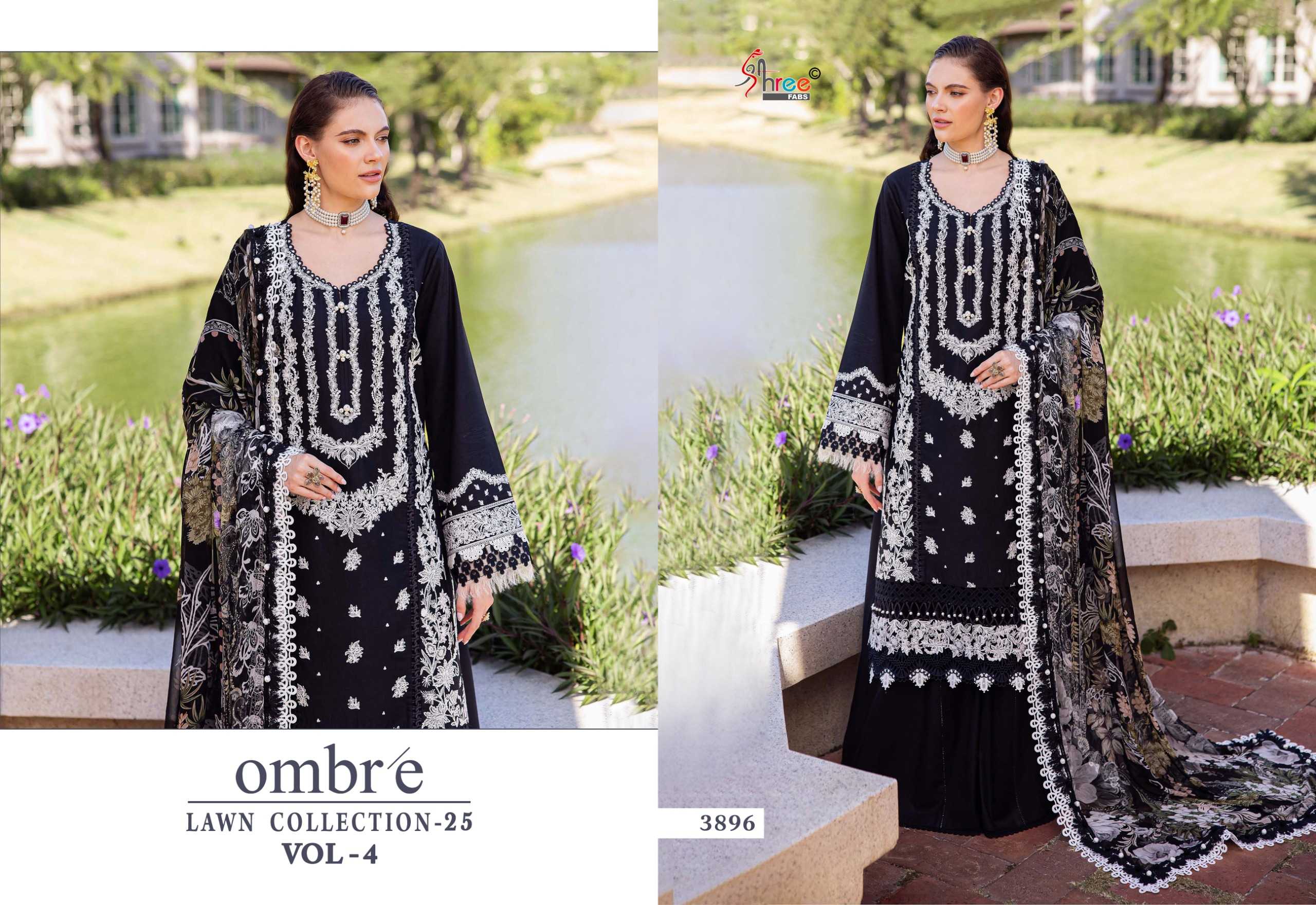 Shree Fabs Ombre Lawn Collection 25 Vol 4 Catalog Chiffon Dupatta buy original pakistani suit cash on delivery