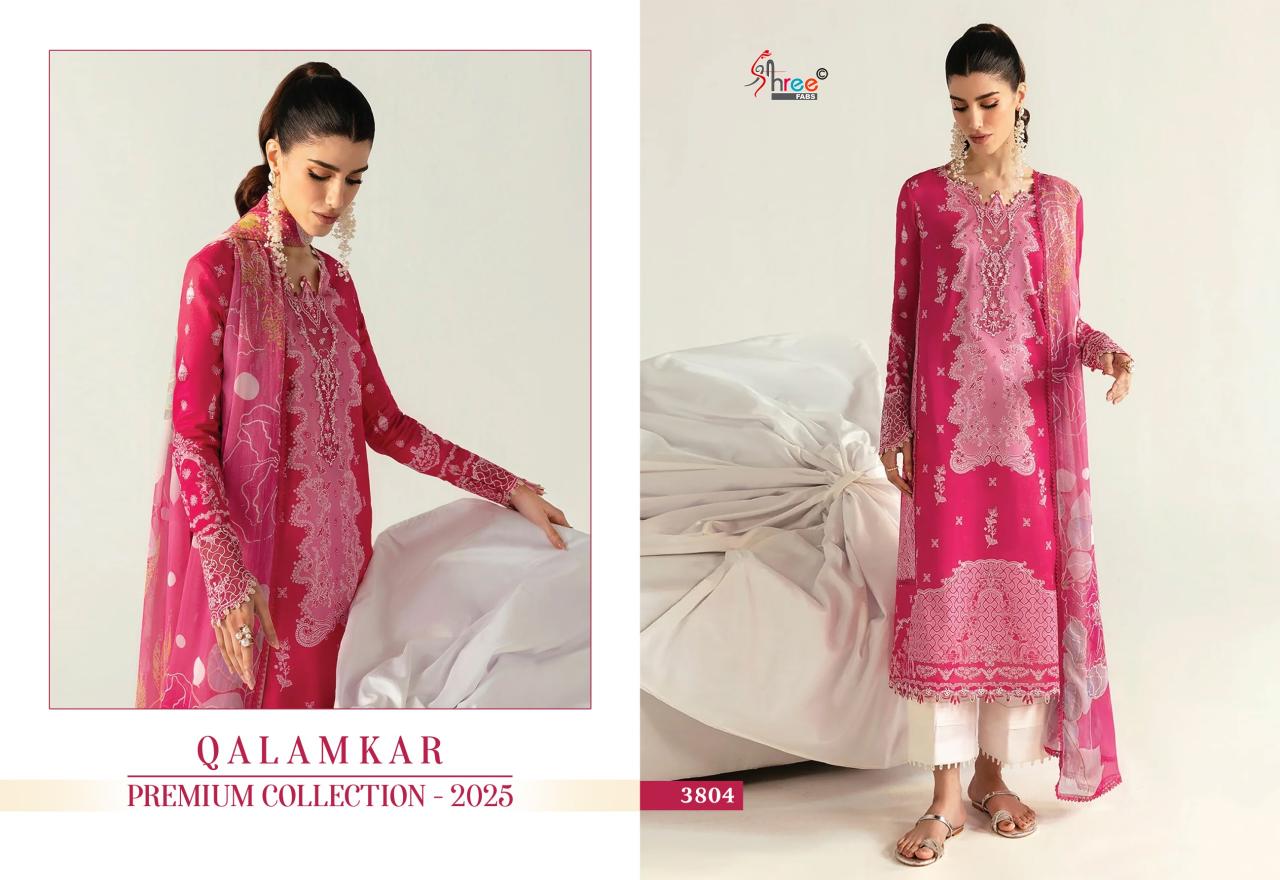 Shree Fabs Qalamkar Premiun Collection 2025 catalog Cotton Dupatta beautiful pakistani suits