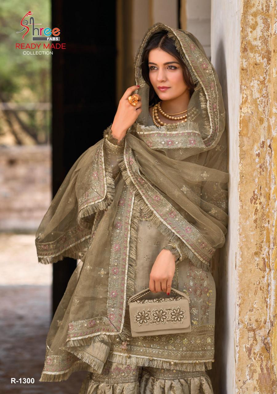 Shree Fabs R 1300 catalog wedding palazzo suits pakistani