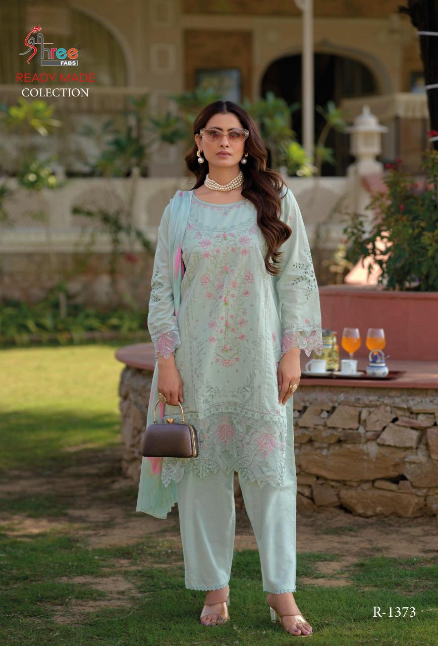 Shree Fabs R 1373 catalog Cambric Cotton Ready Made top pakistani suit designers