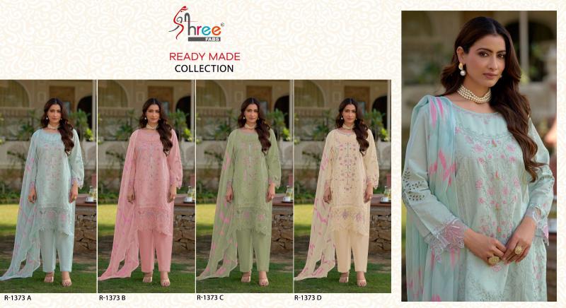 Shree Fabs R 1373 catalog Cambric Cotton Ready Made top pakistani suit designers