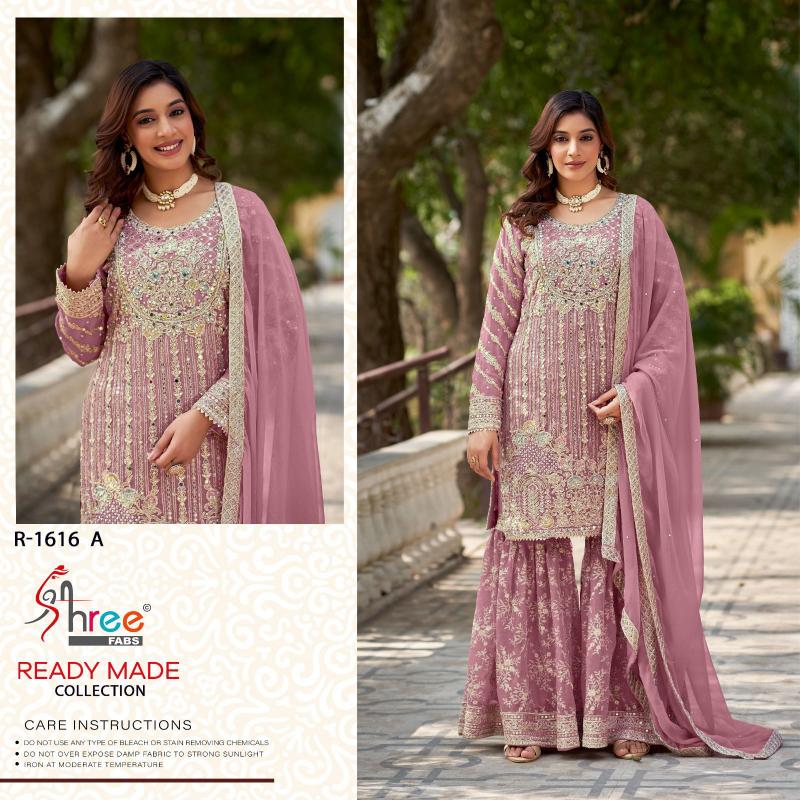 Shree Fabs R 1616 catalog Ragga Chiffon Ready Made textile infomedia pakistani suits surat