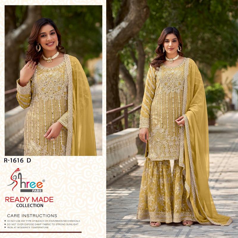 Shree Fabs R 1616 catalog Ragga Chiffon Ready Made textile infomedia pakistani suits surat