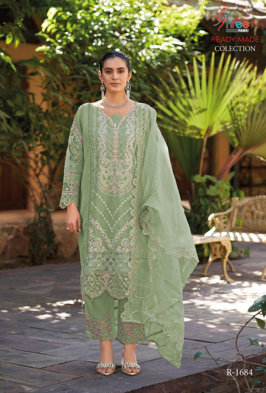 Shree Fabs R 1684 catalog importer of pakistani suits in delhi