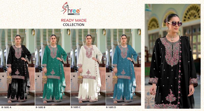 Shree Fabs R 1695 Catalog straight plazo suit for pakistani