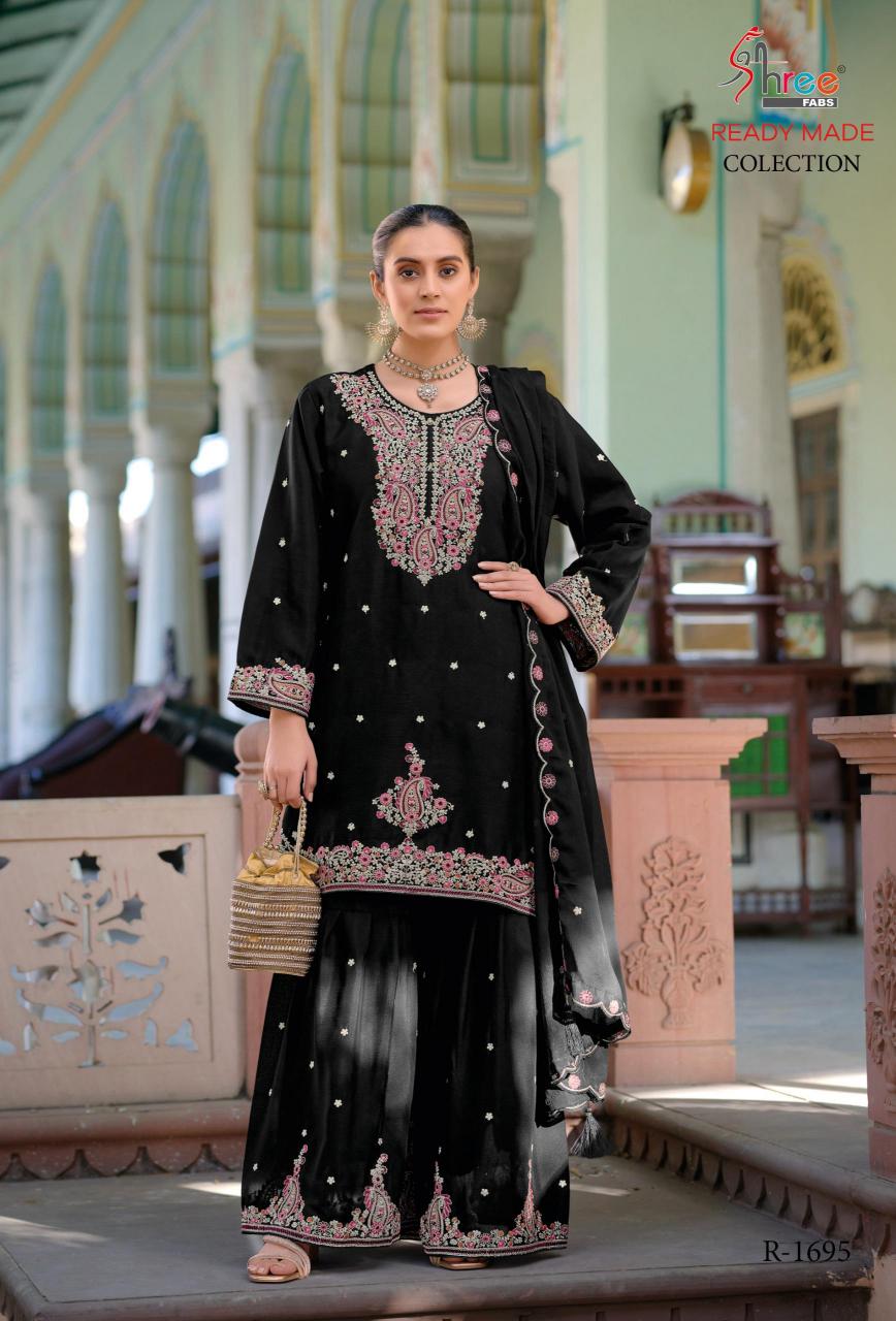 Shree Fabs R 1695 Catalog straight plazo suit for pakistani