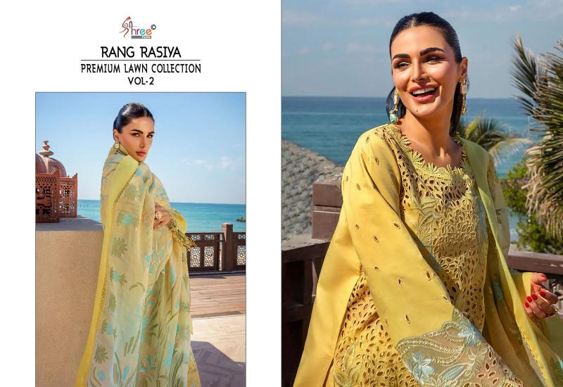Shree Fabs Rang Rasiya Lawn Collection Vol 2 catalog pakistani plazo suits images