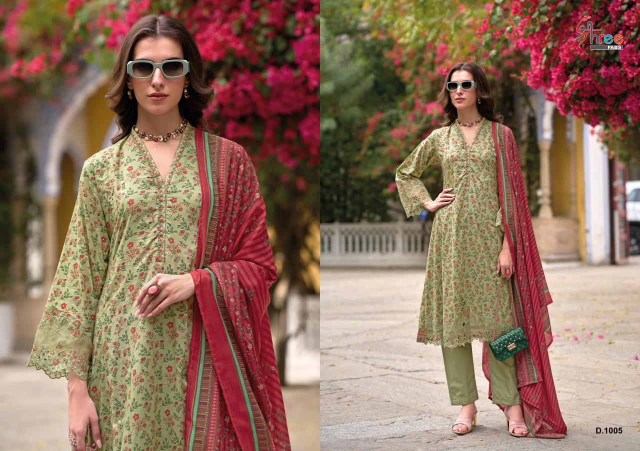 Shree Fabs Sada Bahar catalog Chiffon Dupatta pakistani replica suits wholesale surat