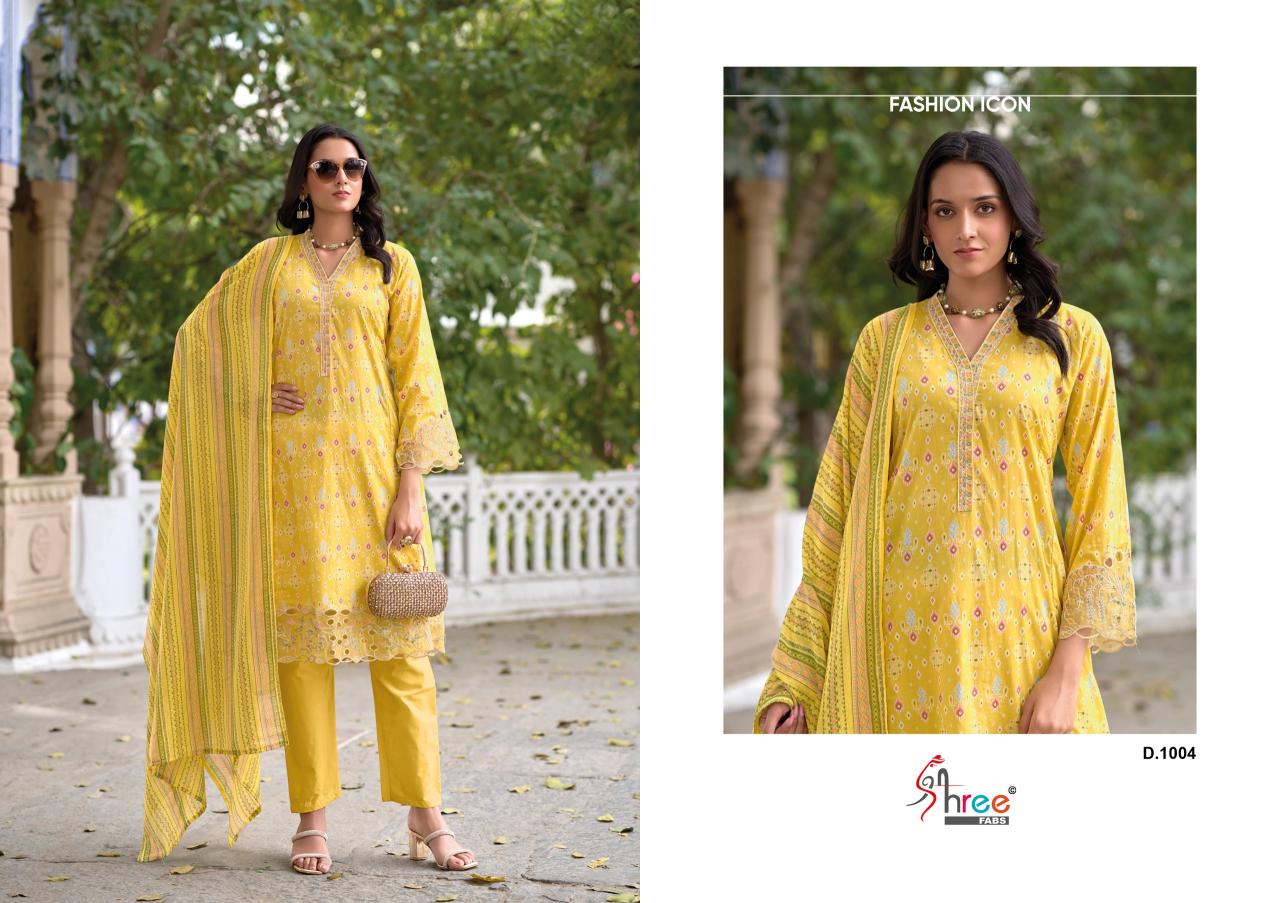 Shree Fabs Sada Bahar catalog Chiffon Dupatta pakistani replica suits wholesale surat