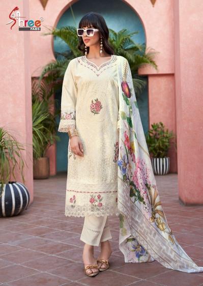 Shree Fabs Tasrif luxe catalog Cotton Dupatta lakhnavi suit with pakistani salwar