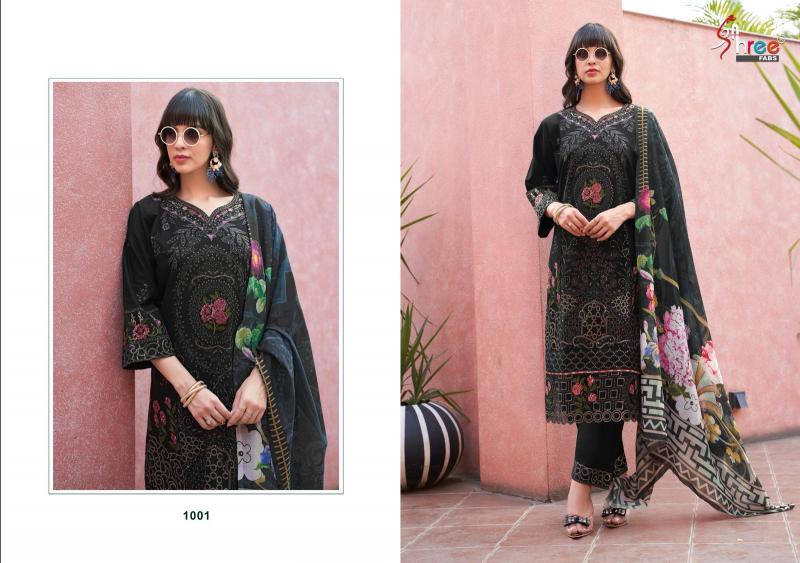 Shree Fabs Tasrif luxe catalog Cotton Dupatta lakhnavi suit with pakistani salwar