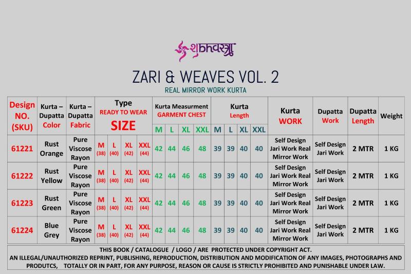Shubhvastra Zari & Weaves Vol 2 catalog fancy kurtis online india