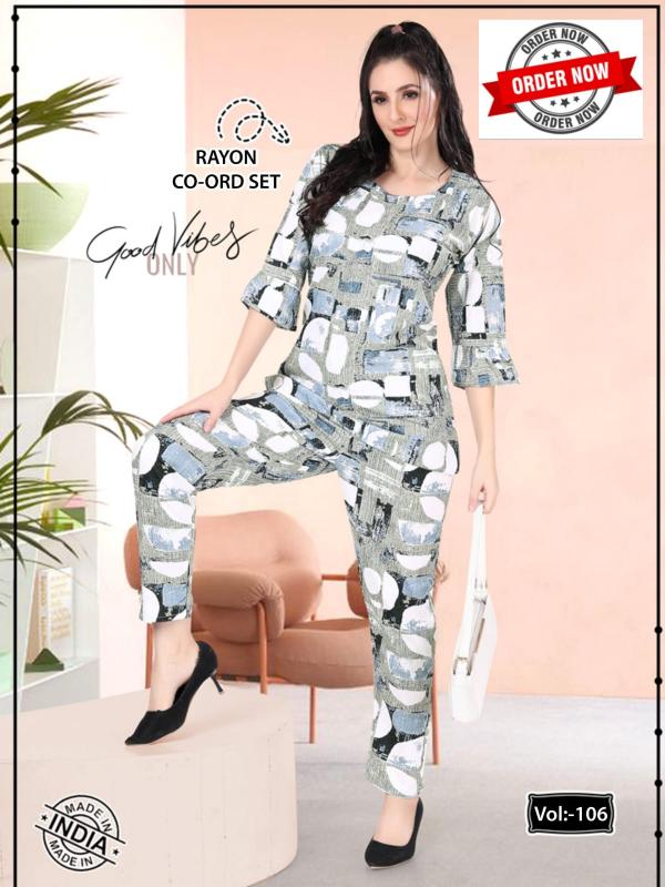 Summer Special CO ORD SET VOL.DN 106 R Catalog rayon nighty material online shopping
