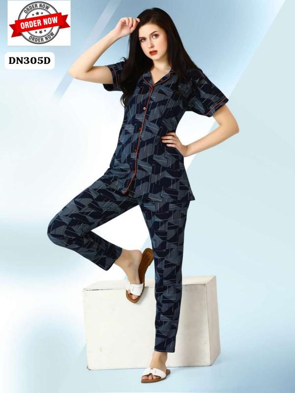Summer Special COLLAR VOL.DN 305 D night wear wholesale in surat