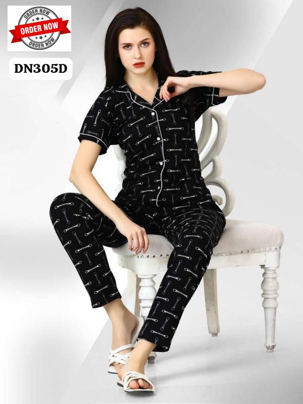 Summer Special COLLAR VOL.DN 305 D night wear wholesale in surat