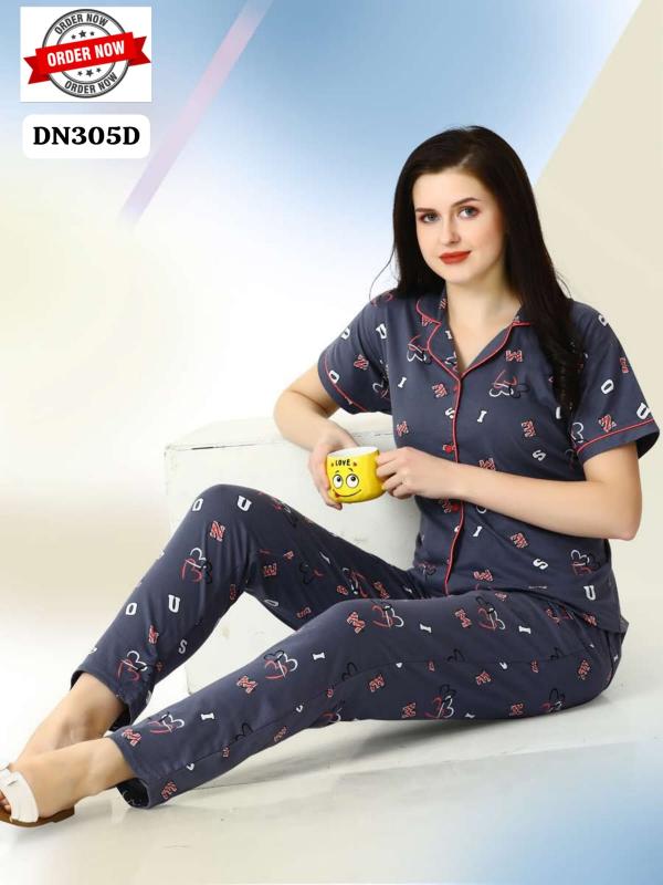 Summer Special COLLAR VOL.DN 305 D night wear wholesale in surat