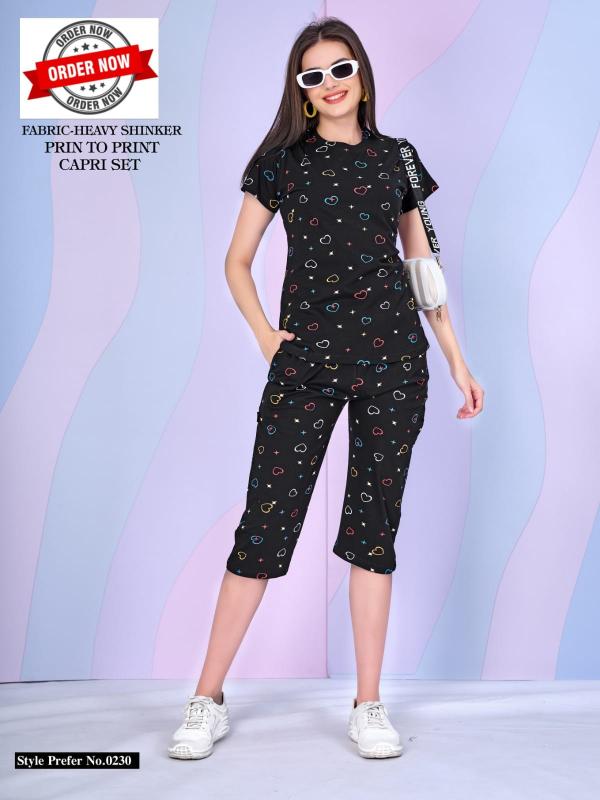 Summer Special VOL.#AT0230 catalog Print Capri Night Suit