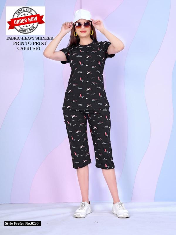 Summer Special VOL.#AT0230 catalog Print Capri Night Suit
