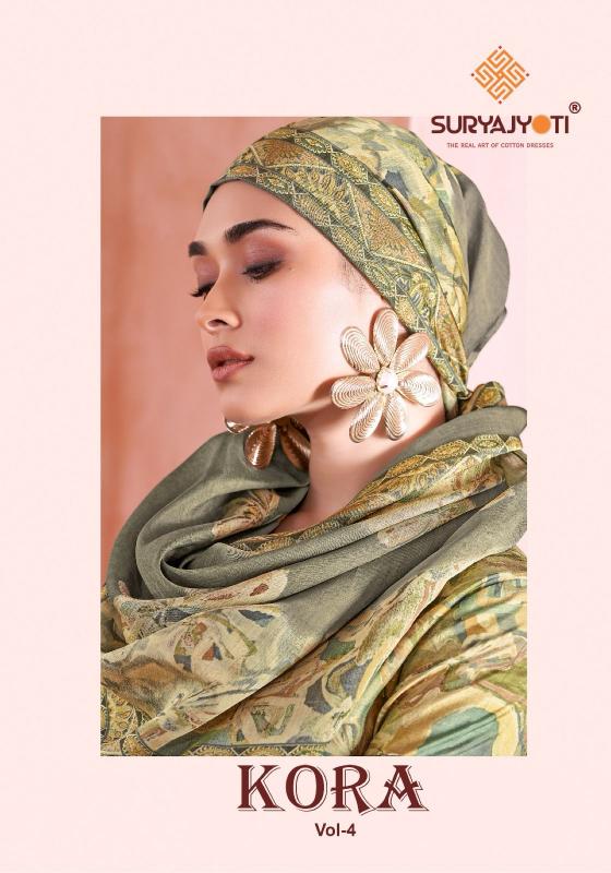 SuryaJyoti Kora Vol-04 - Dress Material  - Wholeasale Catalog
