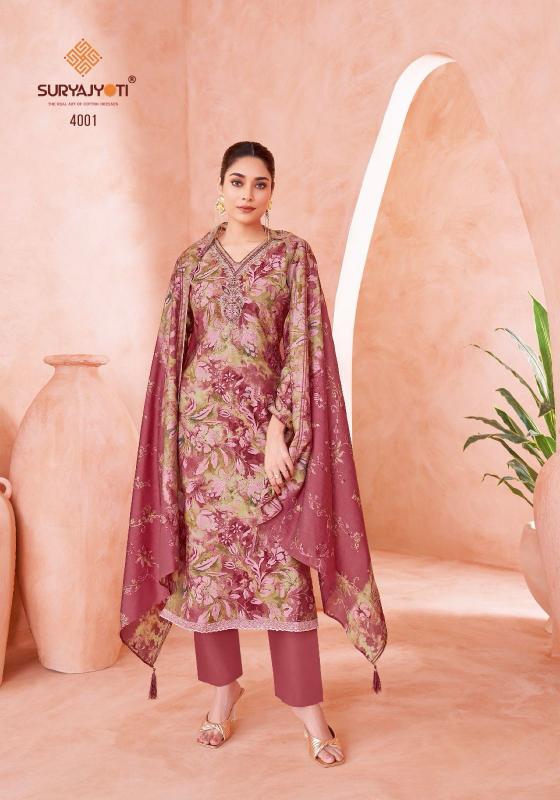 SuryaJyoti Kora Vol-04 - Dress Material  - Wholeasale Catalog