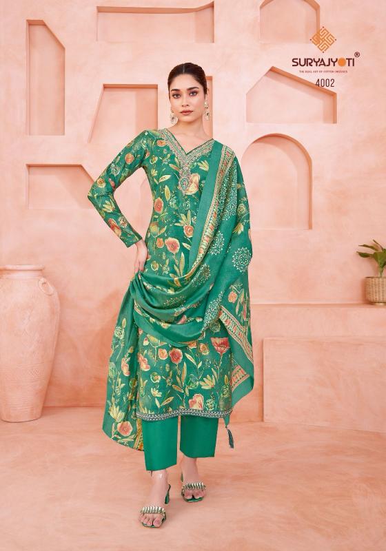 SuryaJyoti Kora Vol-04 - Dress Material  - Wholeasale Catalog