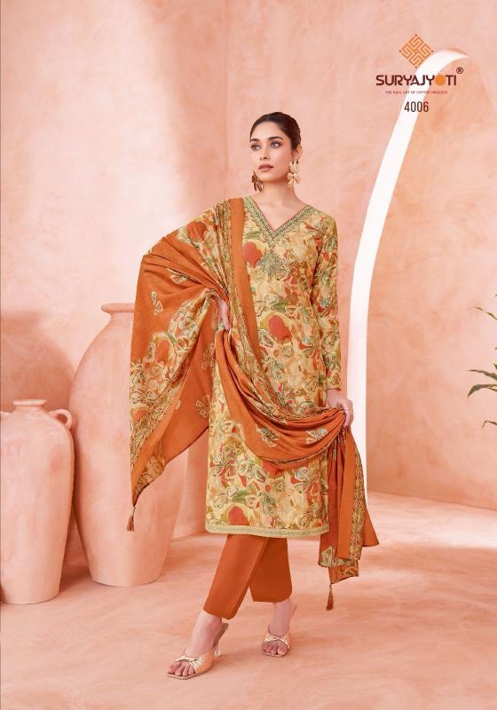 SuryaJyoti Kora Vol-04 - Dress Material  - Wholeasale Catalog