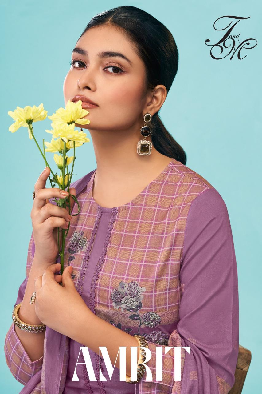 T&M Amrit catalog salwar kameez fabric wholesale
