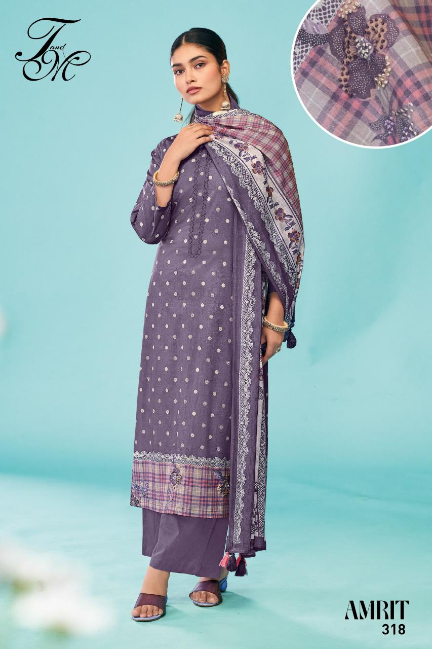 T&M Amrit catalog salwar kameez fabric wholesale