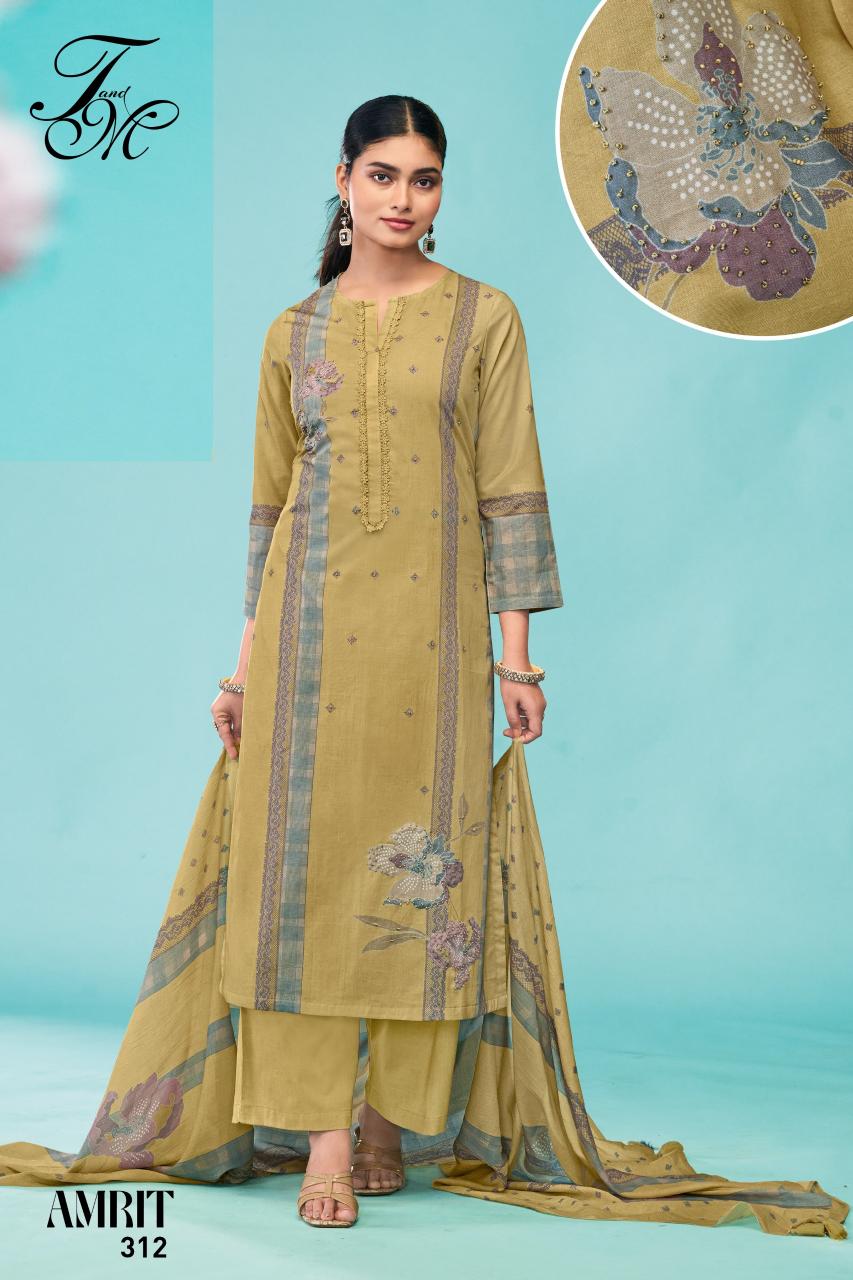 T&M Amrit catalog salwar kameez fabric wholesale