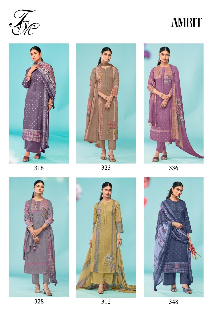 T&M Amrit catalog salwar kameez fabric wholesale