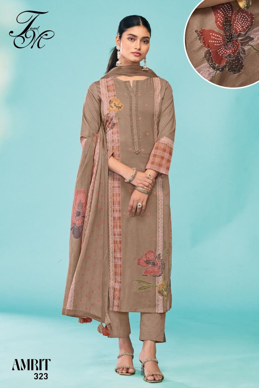 T&M Amrit catalog salwar kameez fabric wholesale